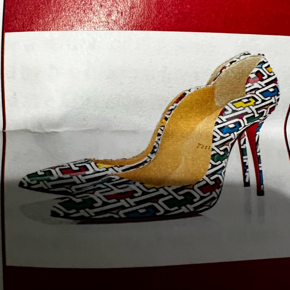 Christian Louboutin multi color heels size 11 (41)